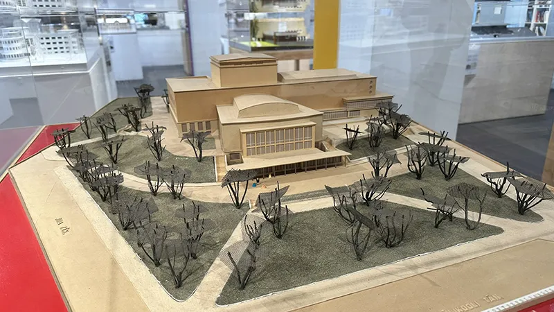 Uma das maquetes do Museu de Arquitetura da Estônia, em Tallinn, Estônia